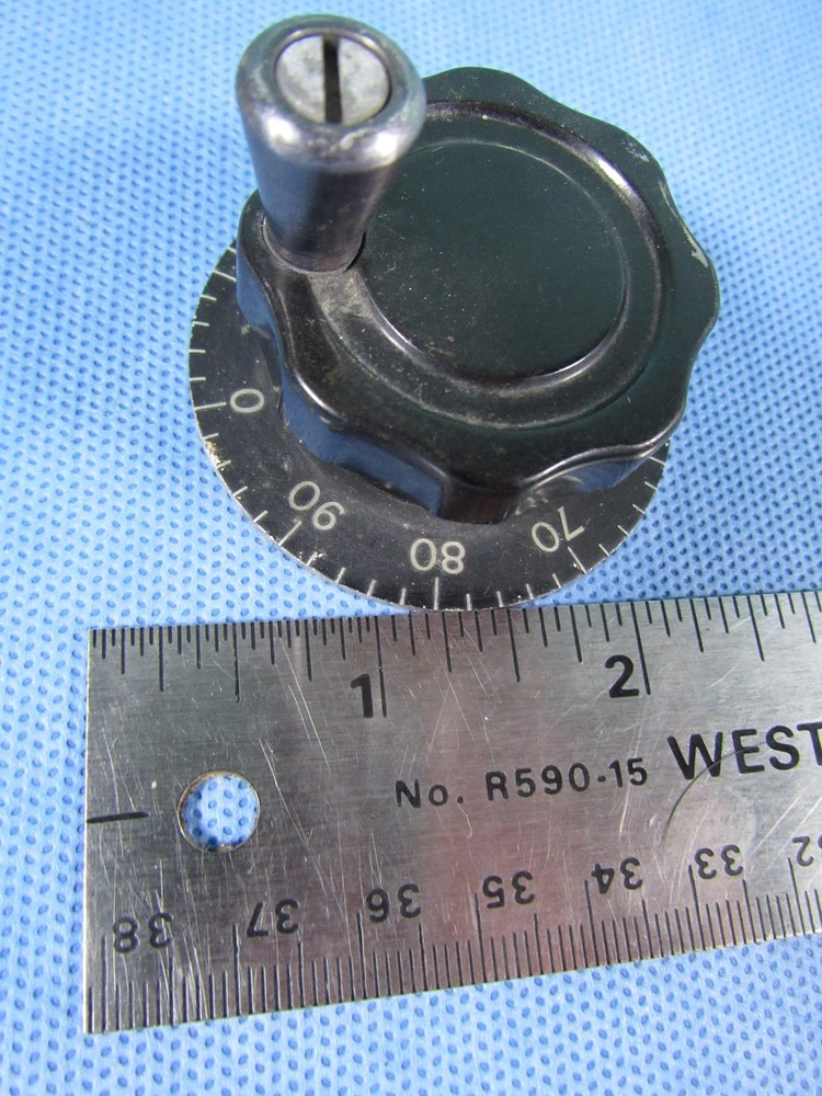 Lot 9 Rotary Control Potentiometer Knobs W/ Aluminum Dial Scales Brass Insert