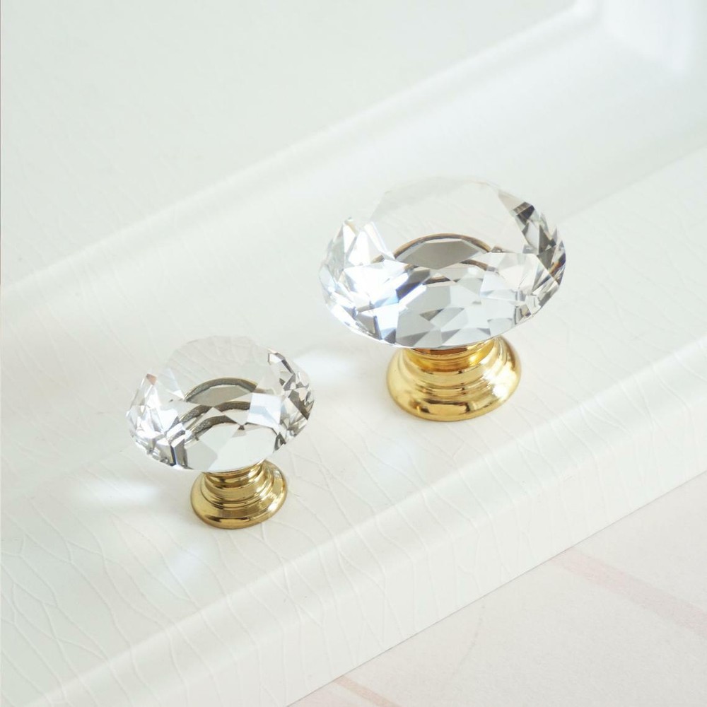 3.75" 5"Gold Crystal Dresser Knobs Drawer Handle Pulls Cupboard Cabinet Handle