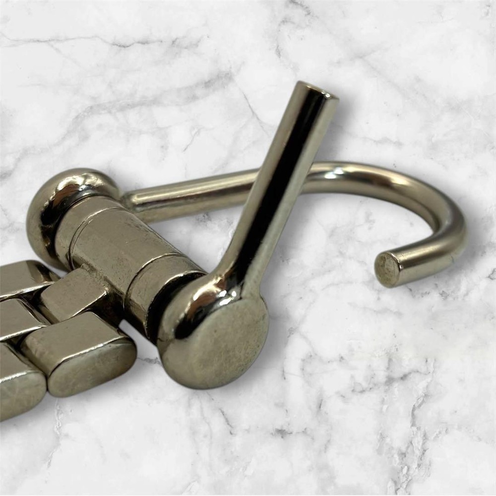 GUCCI G Logo Silver Key Holder Keyring