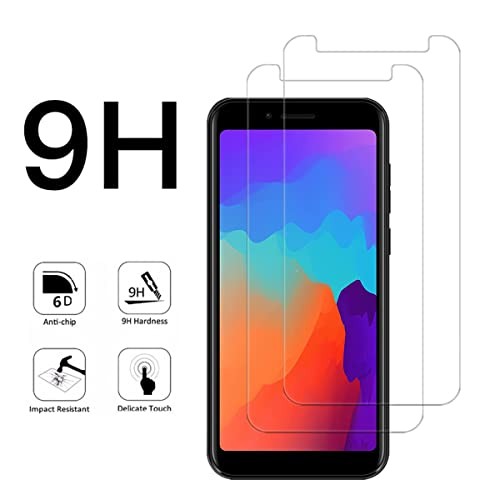 for BLU C5L Max HD Clear Screen Protector Tempered Glass - [2Pack] 9H