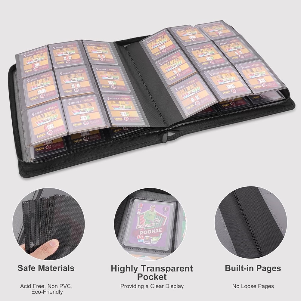 Toploader Binder Holds 324Toploaders 9 Pocket Top Loader Binders with Sleeves..