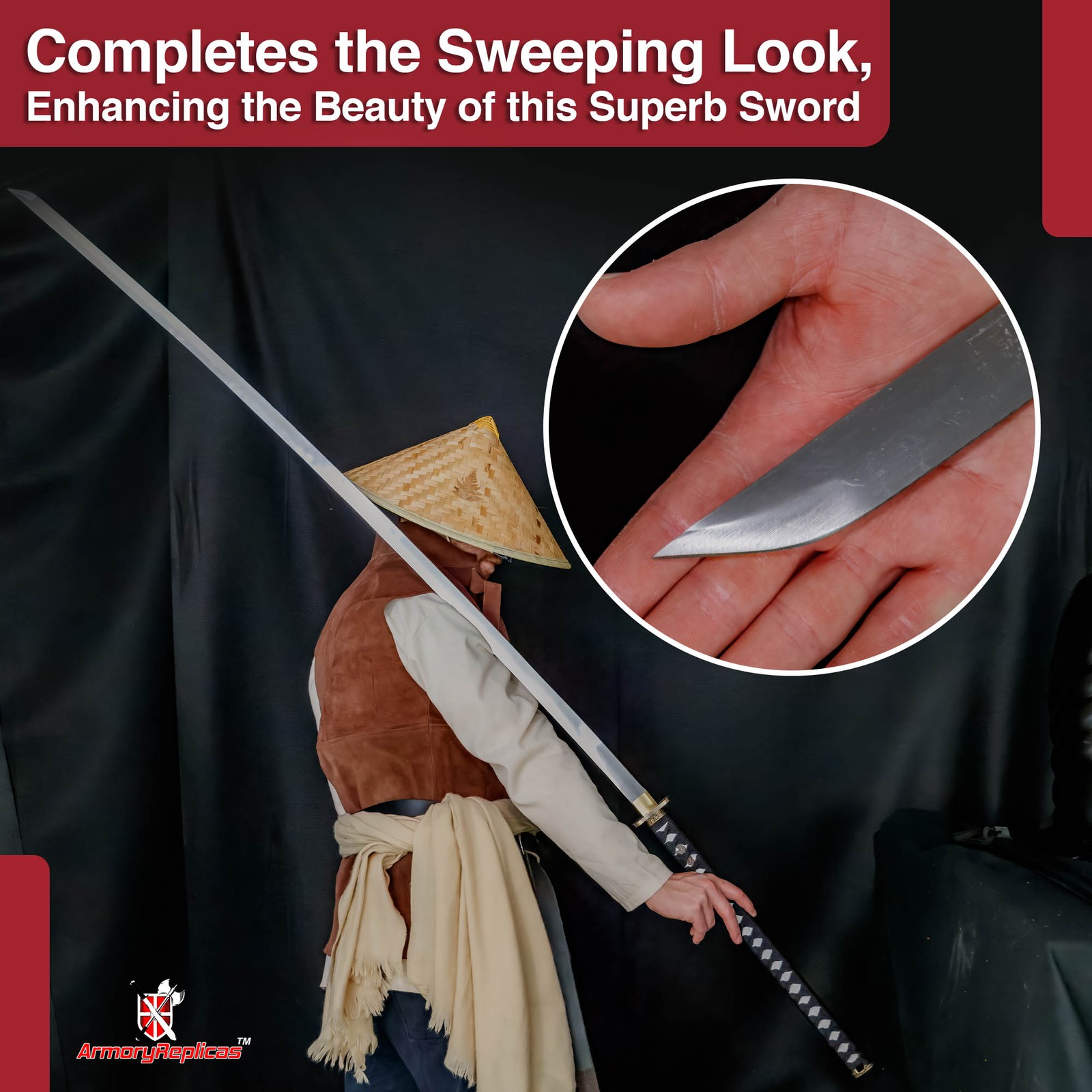 78" Giant Japanese Nodachi Sword: 57" Carbon Steel Full Tang Blade Greatsword