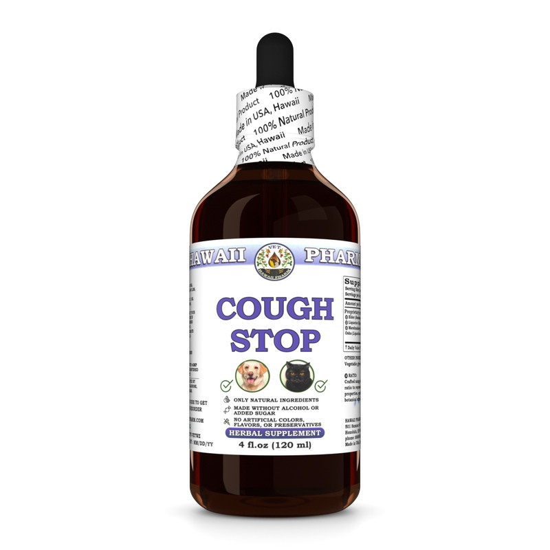 Cough Stop Herbal Formula Veterinary Liquid Extract | Alcohol & Alcohol-Free