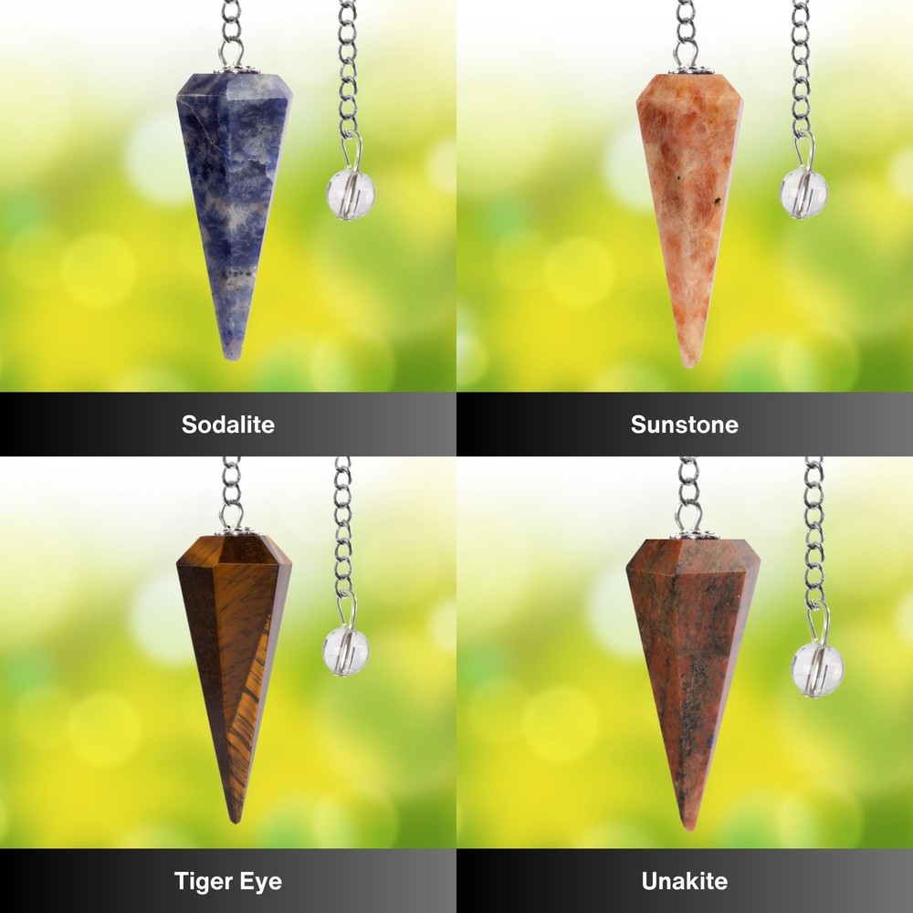 Pendulum Crystals, Divination Tool, Energy Work, Reiki, Grid ,Dowsing, 35 Types