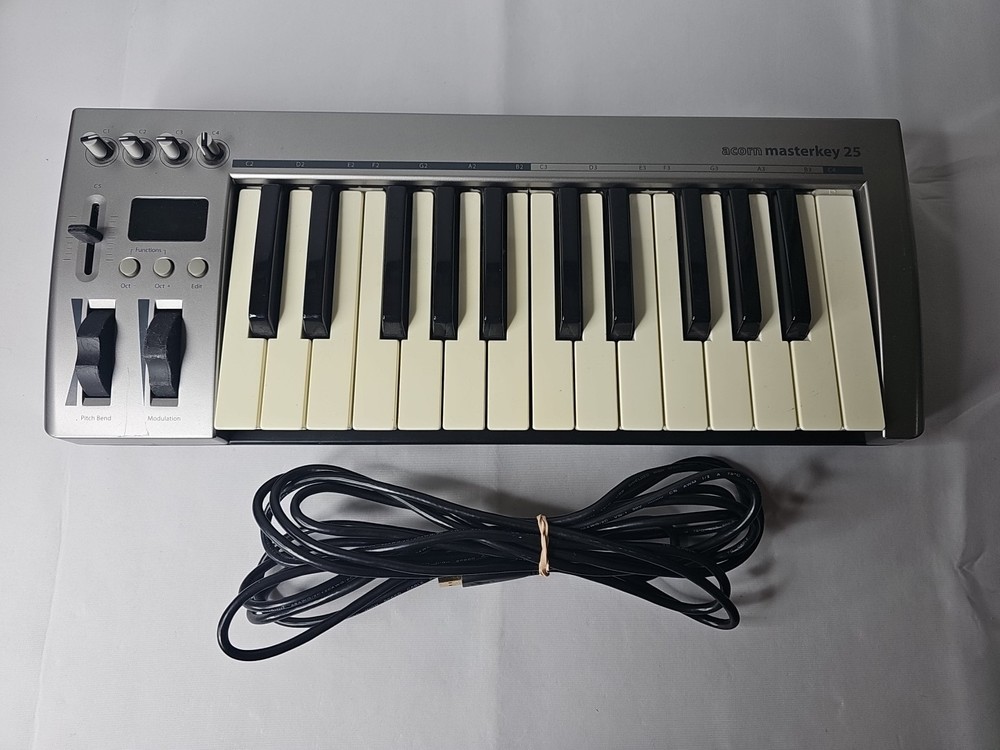 Acorn Masterkey 25 Key USB Midi Keyboard Controller - Tested