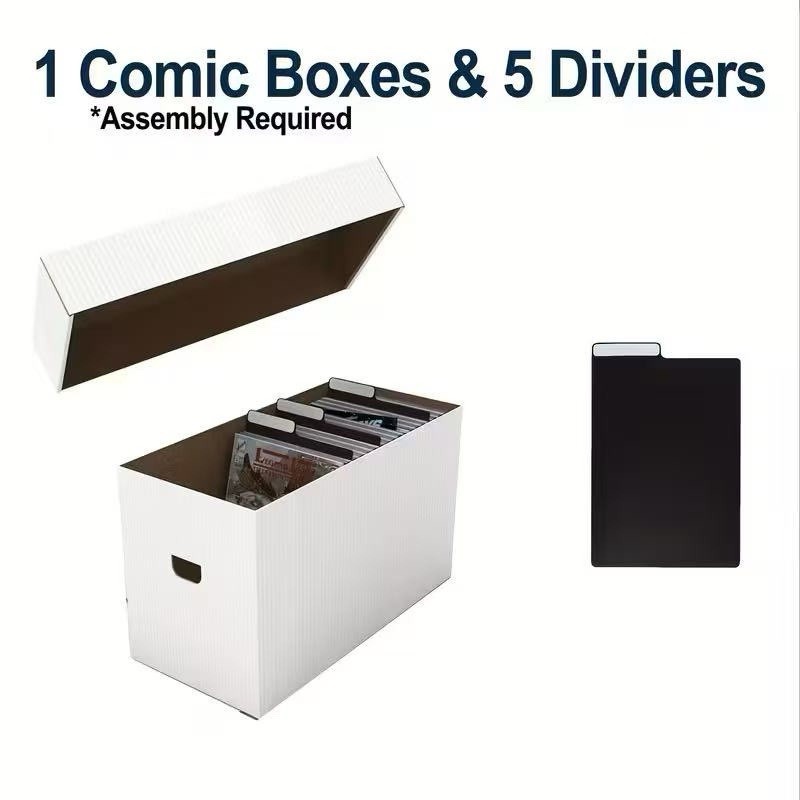 10 Comic Box & 5 Dividers , Comic Books Storage Boxes