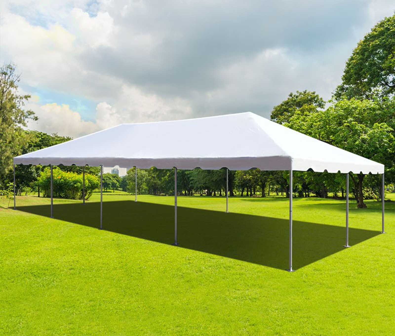 20 x 40 Canopy Party Tent White Commercial Backyard Event Gazebo with Frame