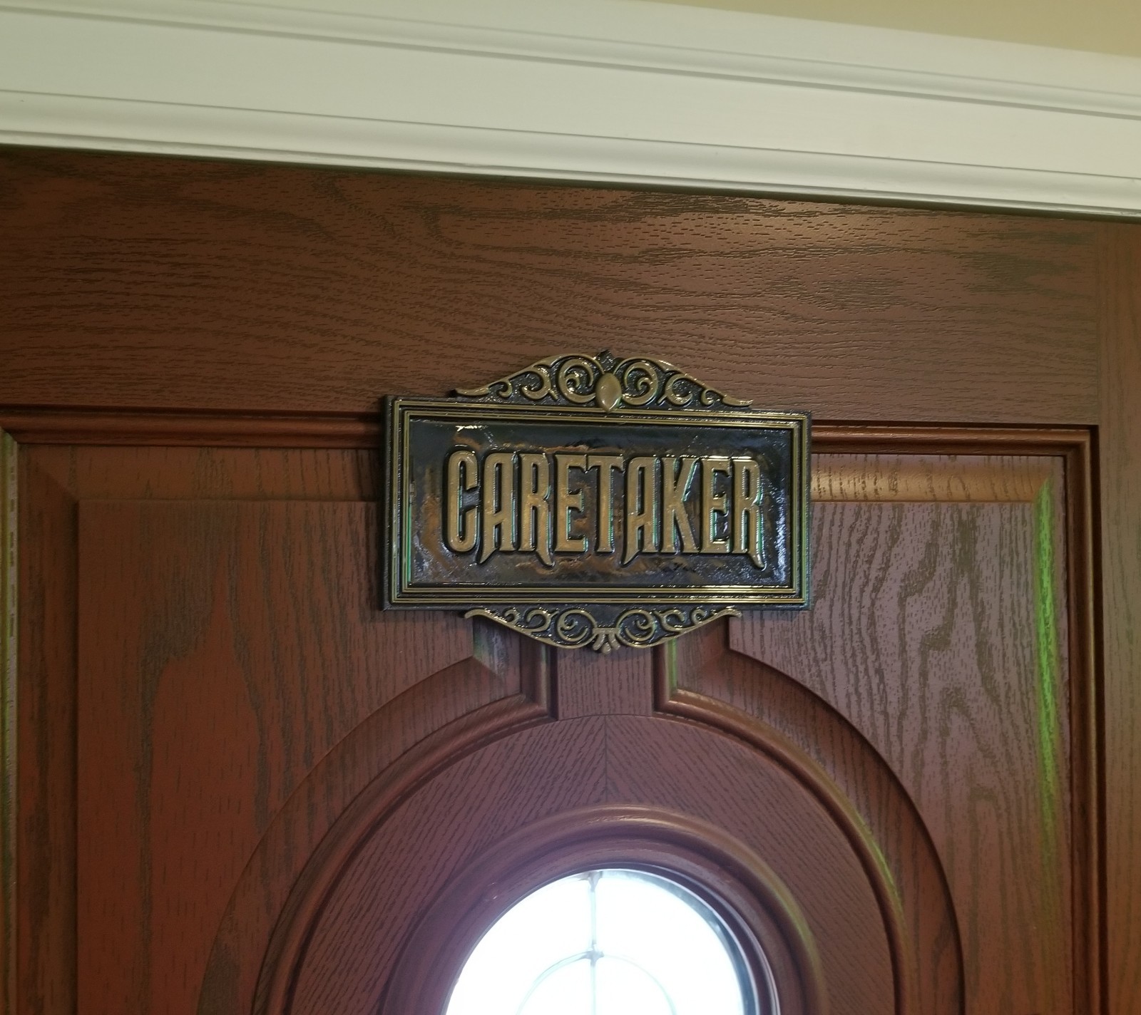 Haunted Mansion Inspired Prop Sign / Plaque Replica Caretaker Disney Home Decor
