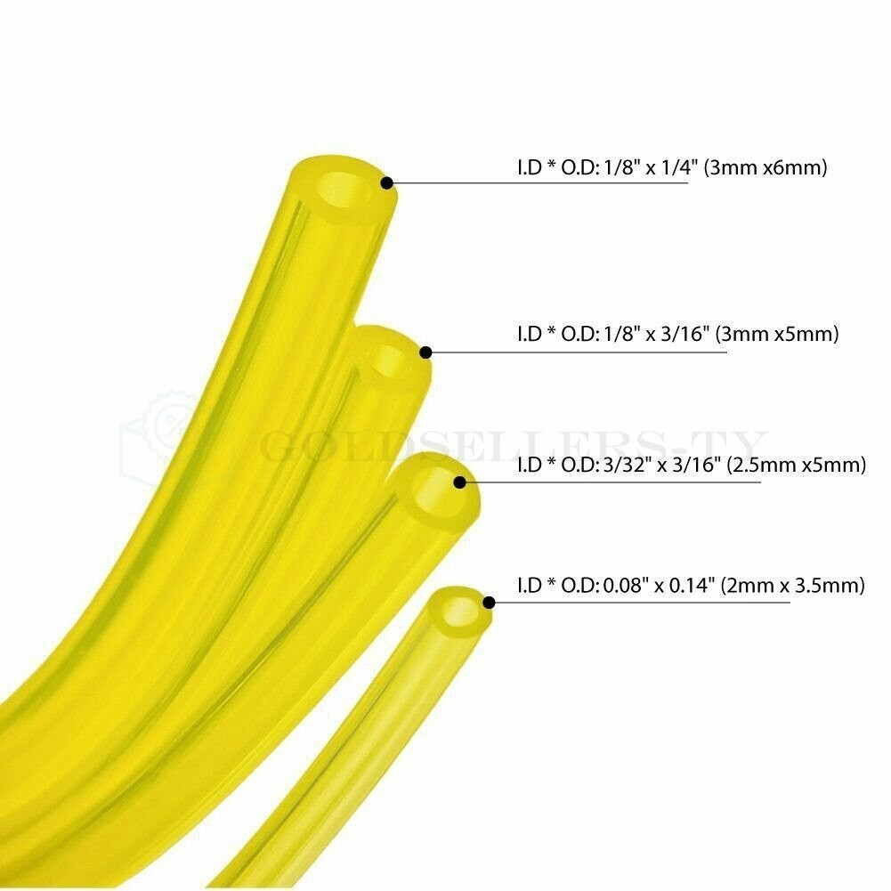 4 Size 16 Feet Fuel Line Hose Petrol Tubing Chainsaw Common Weedeater 2 Cycle