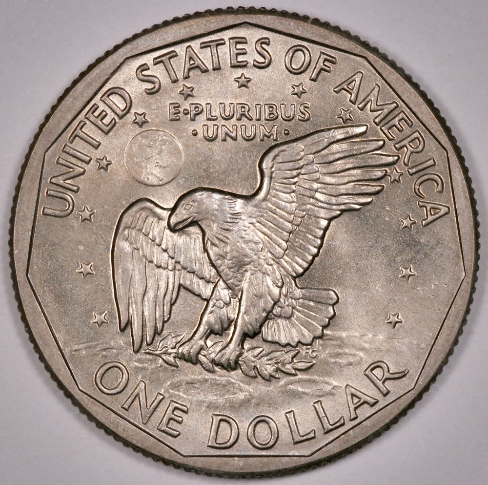 $1 1981 D SBA, lightly toned, Uncirculated UNC (E124)