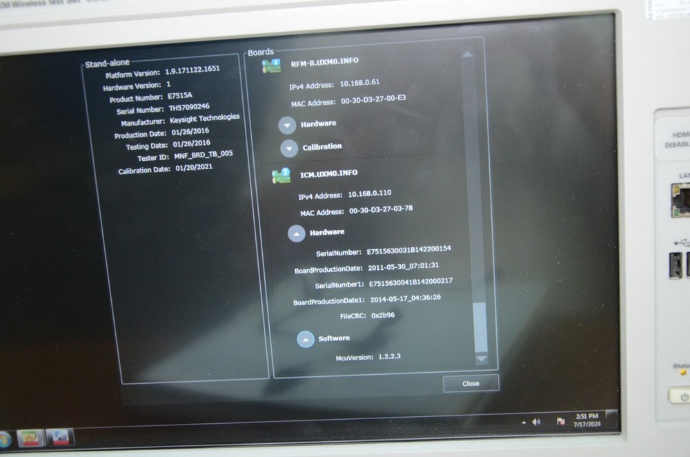 Agilent Keysight E7515A 4G UXM Wireless Communications Test Set