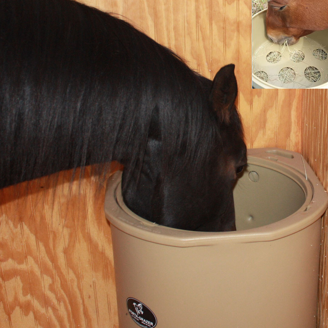 Porta-Grazer Free Standing Corner Feeder, Slow Hay Horse Feeder
