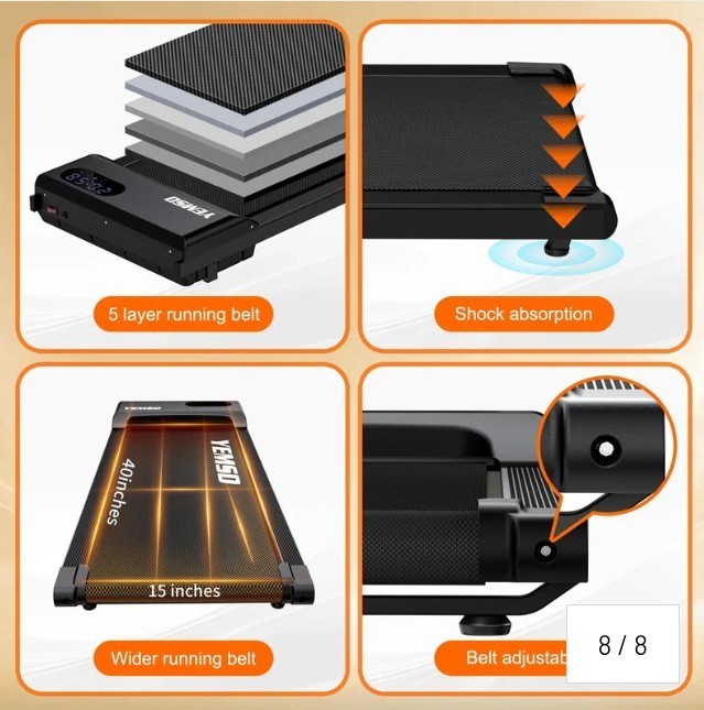 YEMSD Under Desk Mini Treadmill for Home Exercise