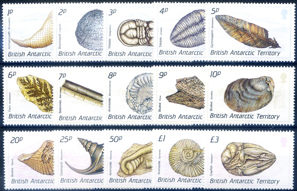 British Antarctic Territory. Definitive. Fossils 1990.