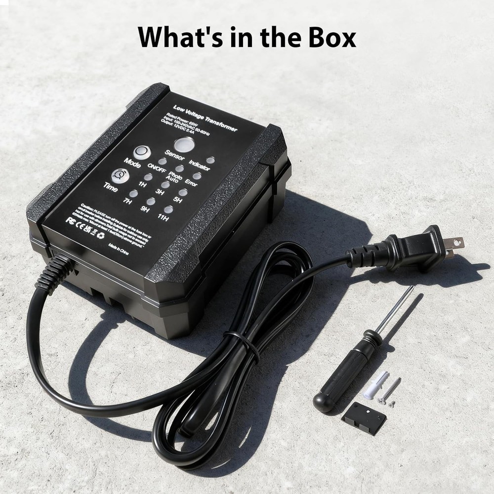 65W Low Voltage Landscape Transformer with Countdown Timer & Photocell Sensor