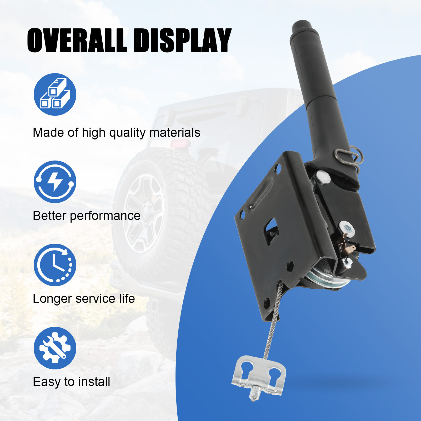 52059887AE Emergency Parking Brake Handle Lever For 2007-2010 Jeep Wrangler JK