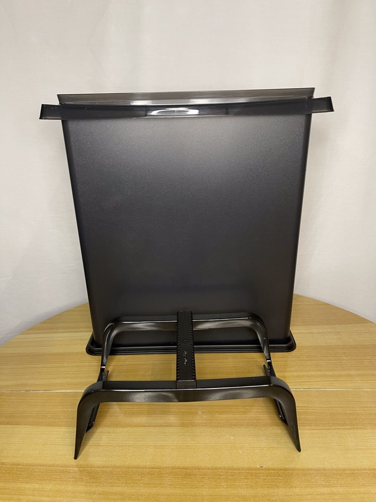 Tupperware Carry All Large Tote Storage Container + Handle Black New