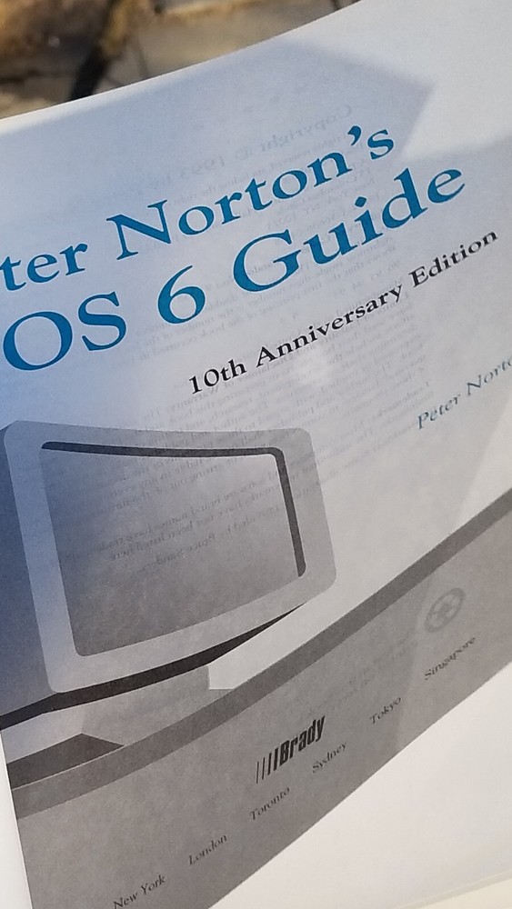 VINTAGE ELECTRONICS BOOK PETER NORTON'S DOS 6 GUIDE