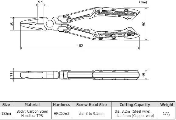 VAMPLIERS vPLUS™ 7″ Stripped Screw Extractor Combination Pliers Made in Japan