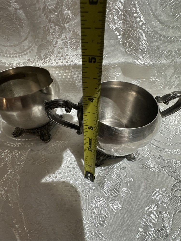 Vintage Silver-Plated Sugar & Creamer