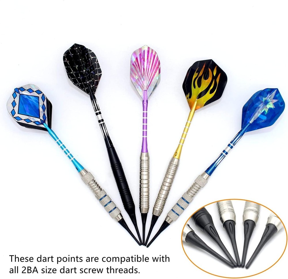 High-Quality 2BA Thread Plastic Dart Tips - 300 Soft Tips for Ultimate Comfort