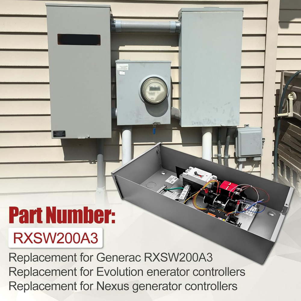 200 Amp Automatic Transfer Switch w/Power Management Replacement for Generac ...