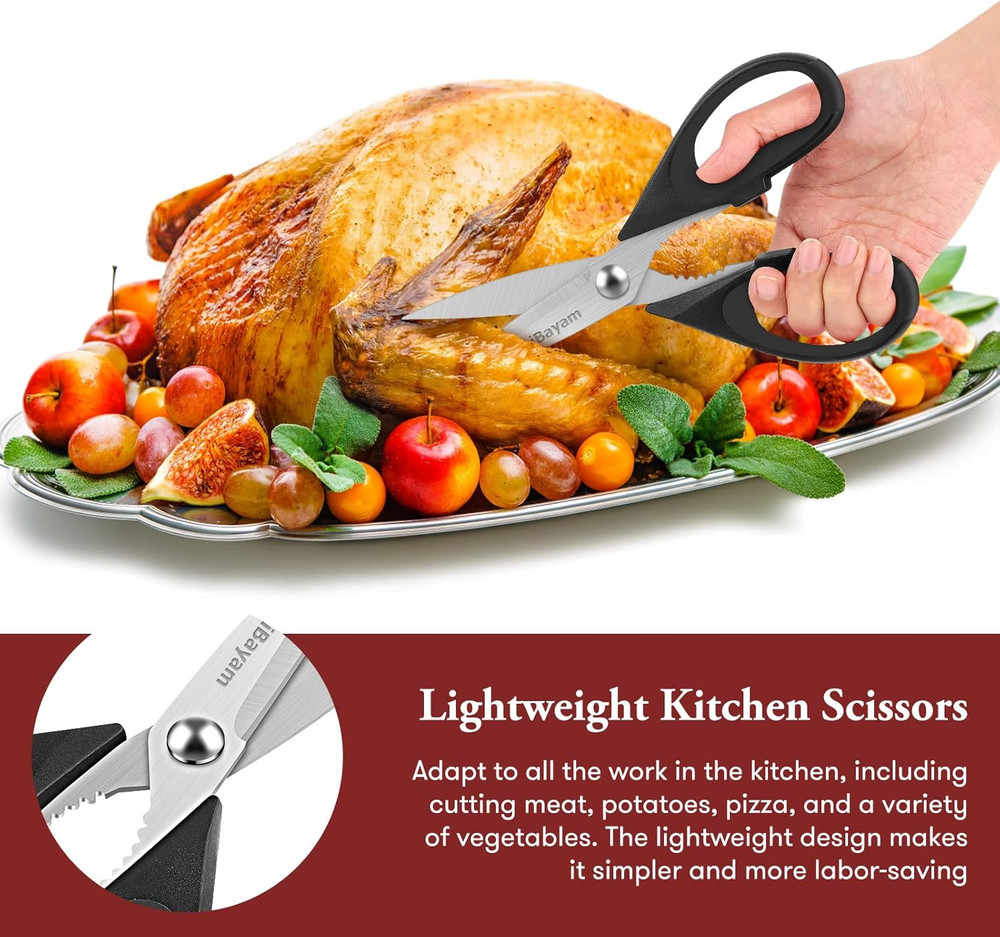 Kitchen Shears, Kitchen Gadgets Utensil Set, All Purpose Kitchen Shears with Pr