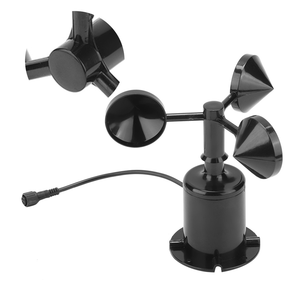 Environment Anemometer Output Pulse Type Three Cups Wind Speed Sensor