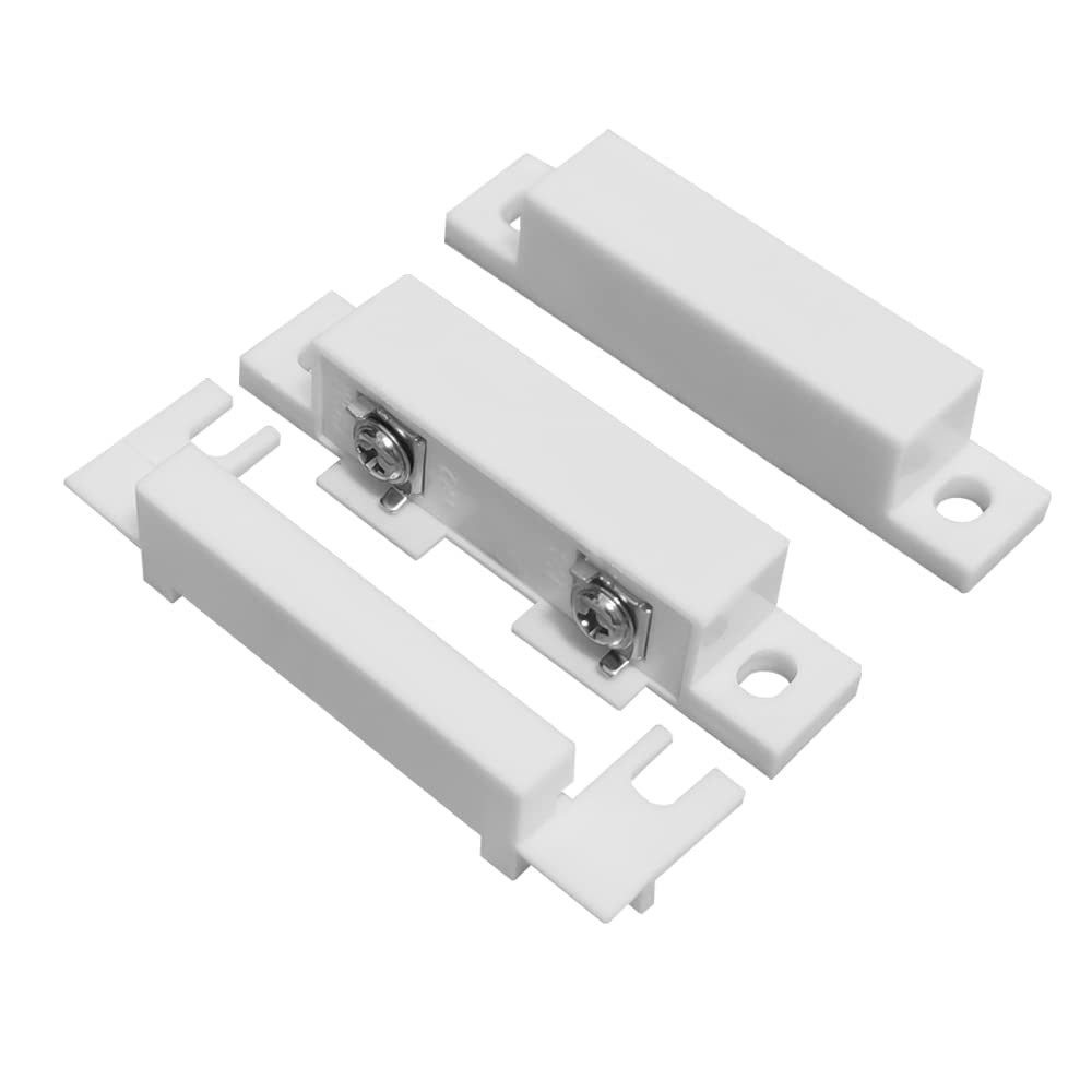 WESUA 5 Pack Surface Mounted NC Magnetic Door Contacts Switch Sensor white