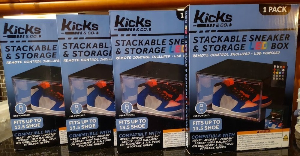 LED Magnetic Display Cases Stackable Sneaker Storage 20 available