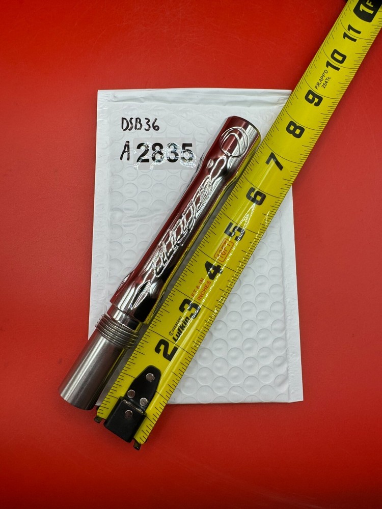 Dye SS Angel Threaded .688 Paintball Barrel Back - Silver