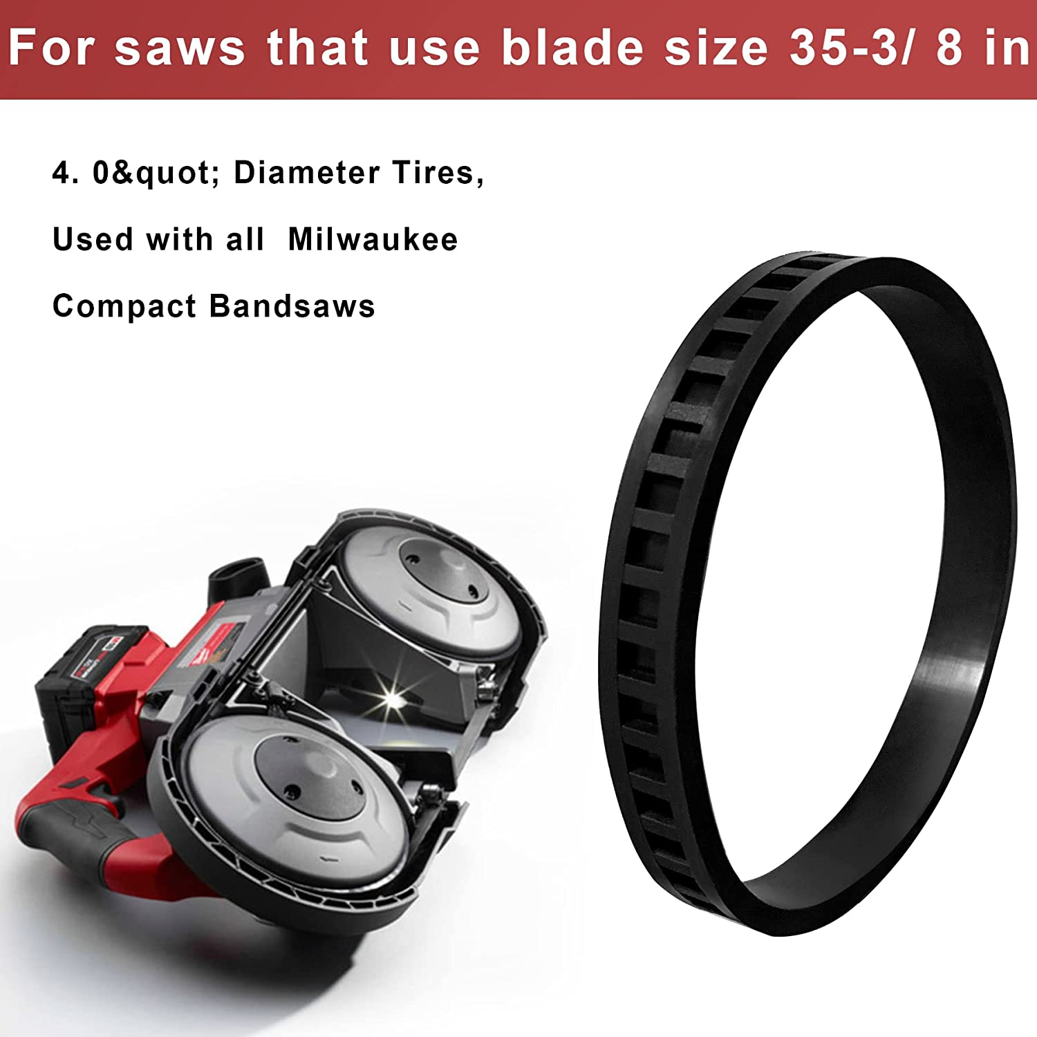 2 PACK 45-69-0030 Blade Pulley Tire Compact Band Saw for Milwaukee SHIPS FREE