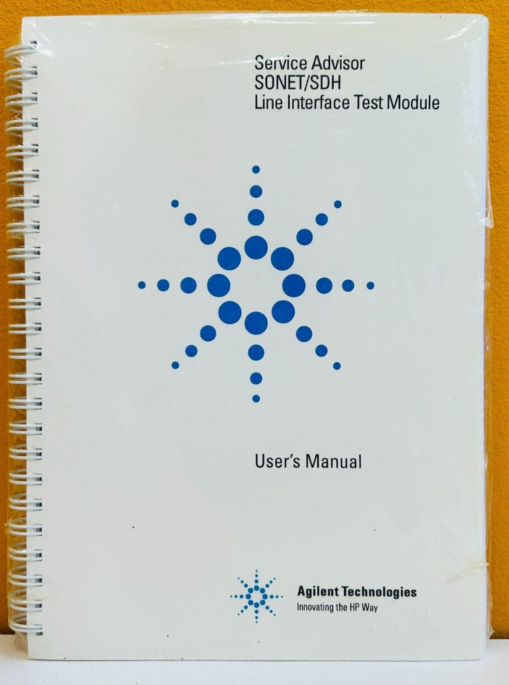 Agilent N1645-90000 Service Advisor SONET/SDH Line Interface Test Module Manual.