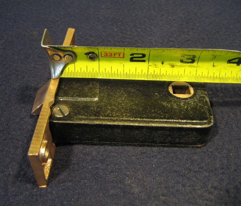 Antique Mortise Knob Latch Lock Brass Knobs & Plates - Refurbished - Yale #1016