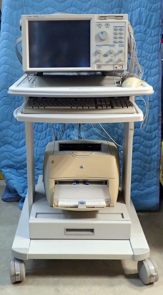 AGILENT 16702B LOGIC ANALYSIS SYSTEM w/ TESTMOBILE PRINTER PROBES & MUCH MORE