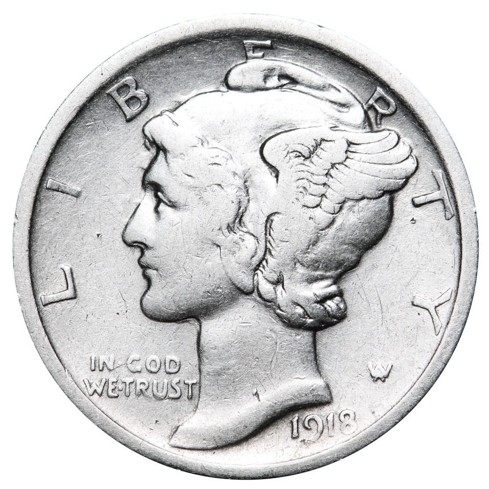 1918 Mercury Dime Better Grade Nice Coin!