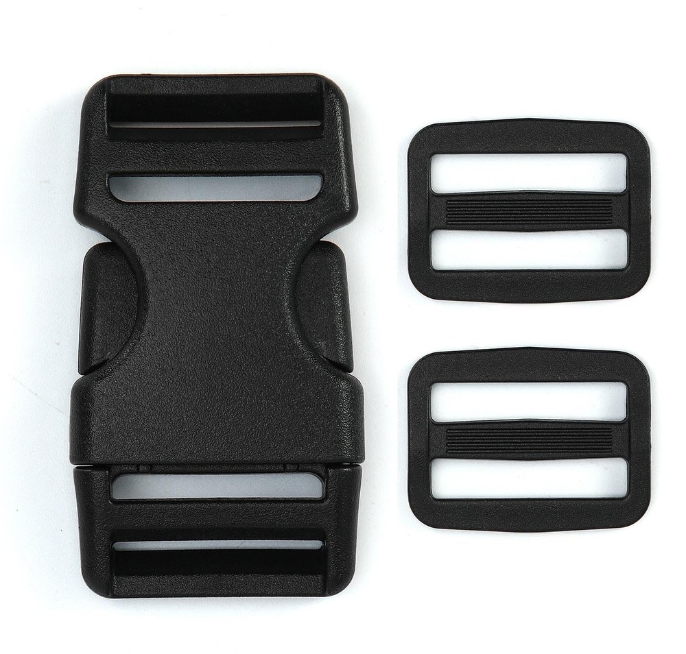 Heavy Duty Quick Release Buckles & Tri-Glides - Dual Adjustable Side Lock Cli...