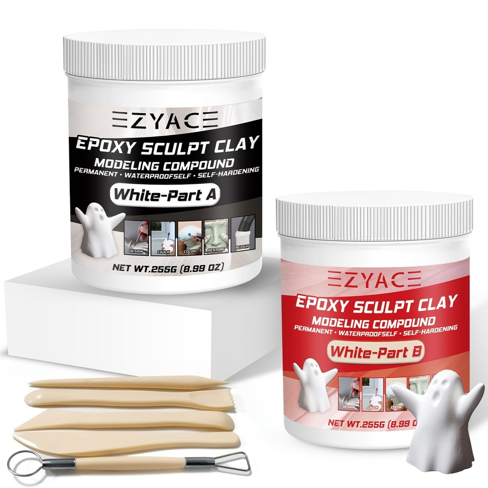 Epoxy Clay, Magic Sculpt 2 Part Modeling Compound 1 Pound, White