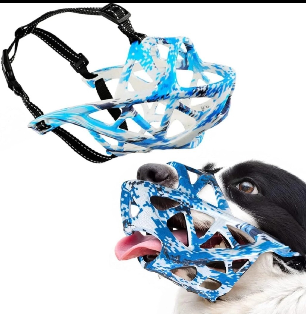 Dog Muzzle for Large Dogs, Allows Panting and Drinking, Breathable, Adjustable