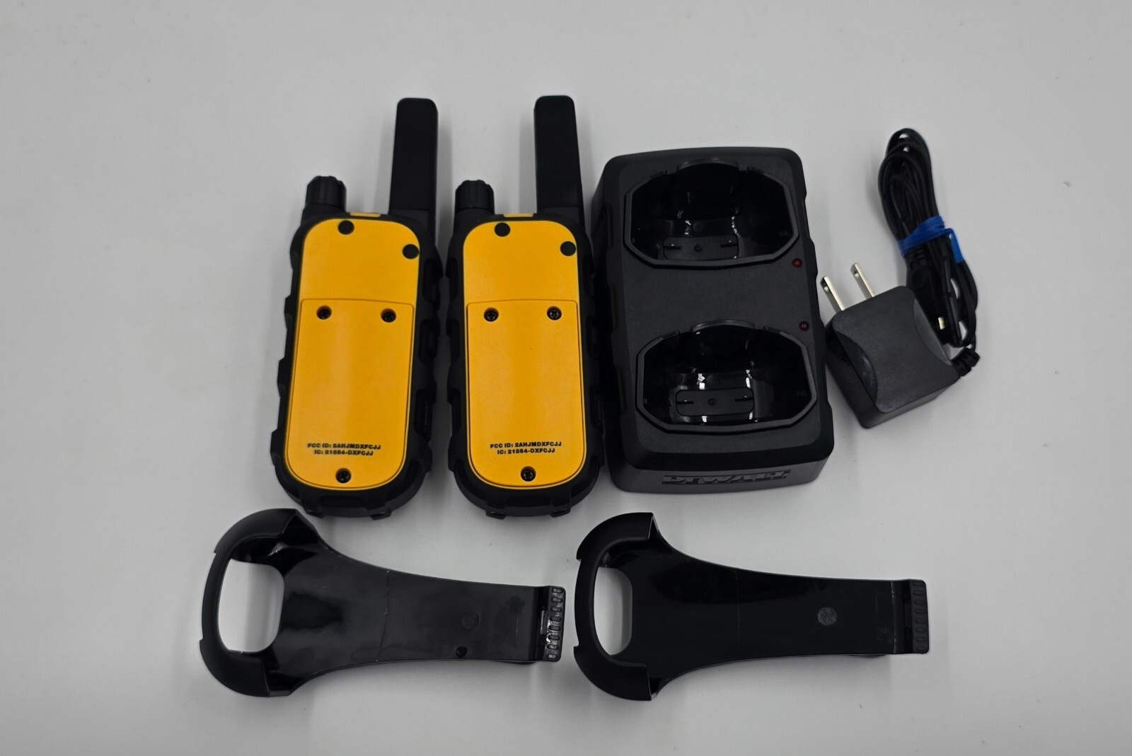 Gently used DEWALT DXFRS300 Two Way UHF/FM Radio Walkie Talkie - Set of 2