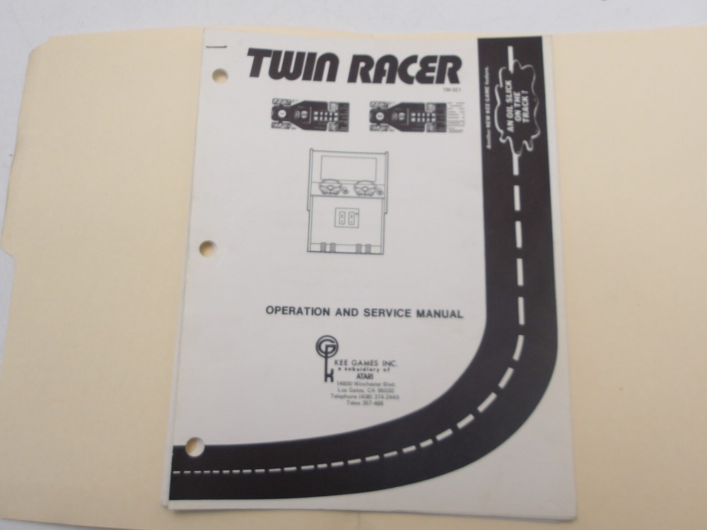 Atari- Twin Racer- Operation & Service Manual-NOS