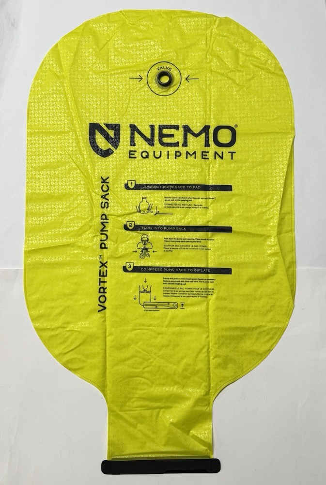 NEW NEMO Vortex Pump Sack Sleeping Pad Inflation Bag