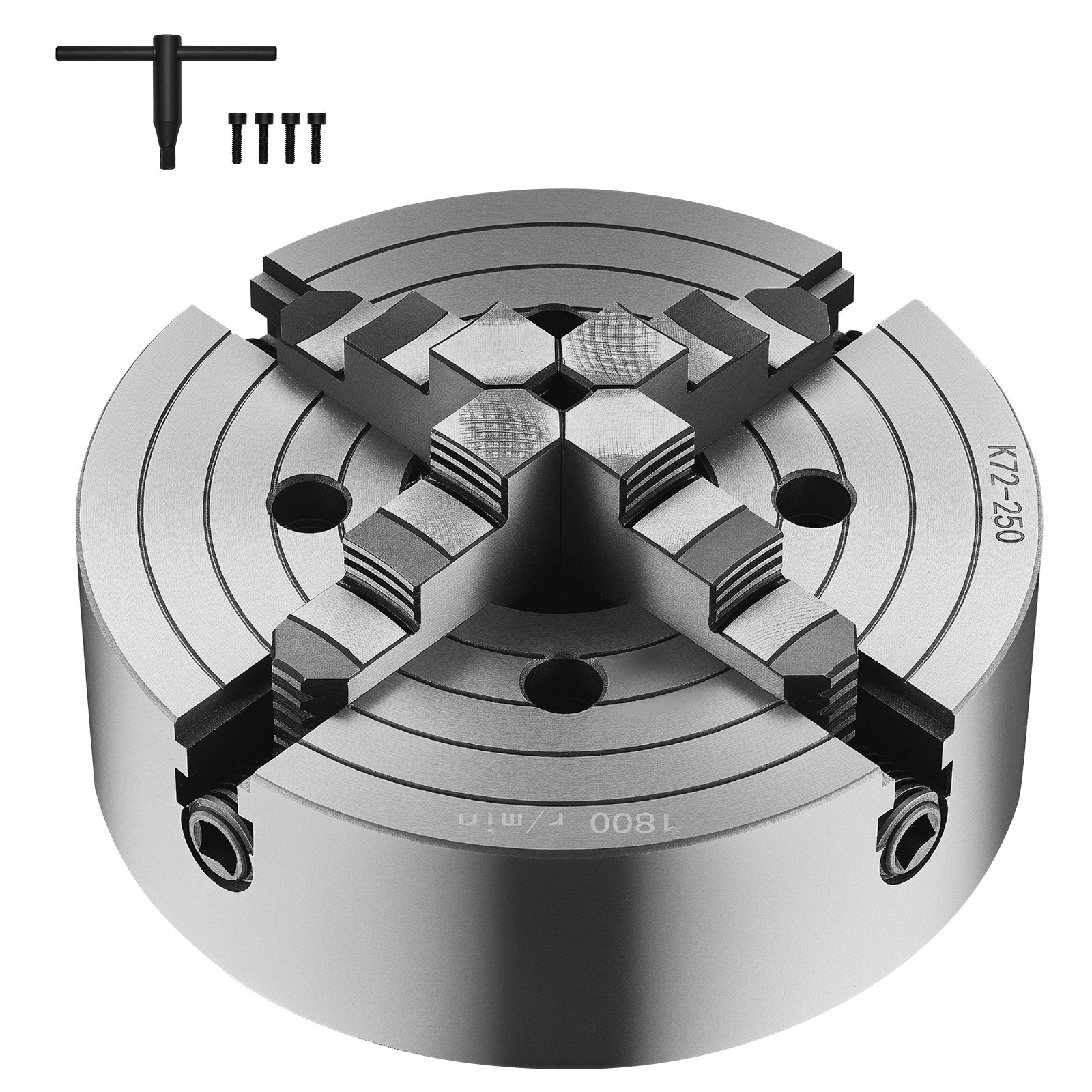 10 Inch 4-Jaw Lathe Chuck for Drilling Milling Machine