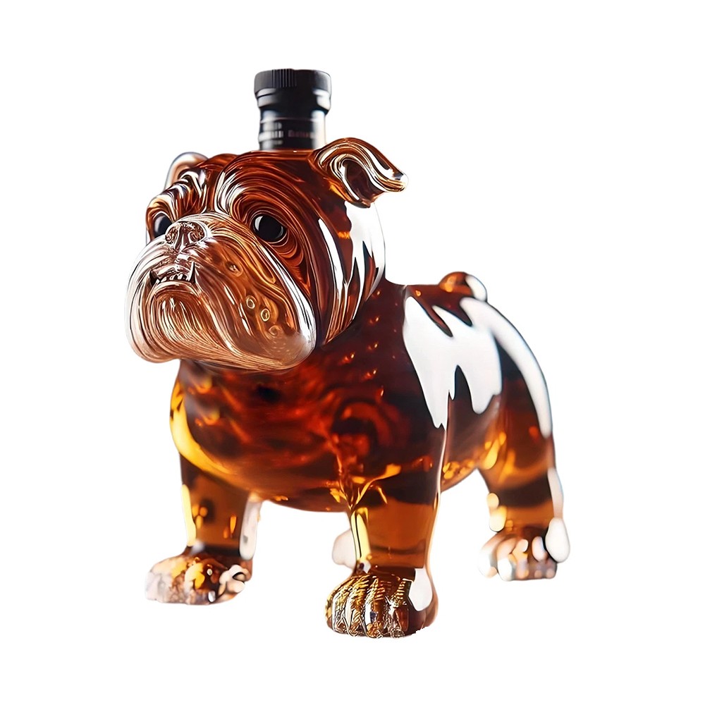 Bulldog Whiskey Bottle Funny Whiskey Bottle Unique Bulldog Whiskey Bottle