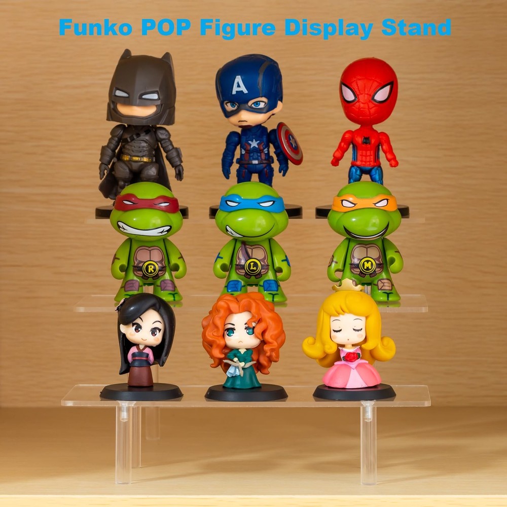 HENABLE 2PCS Acrylic Display Risers, 3 Tier Clear Cupcake Stand