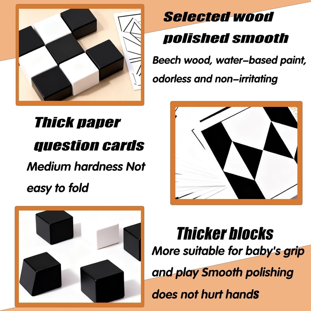 Block Puzzle, Plastic Cube Puzzle with Storage Tray Geometric Shape Pattern J...