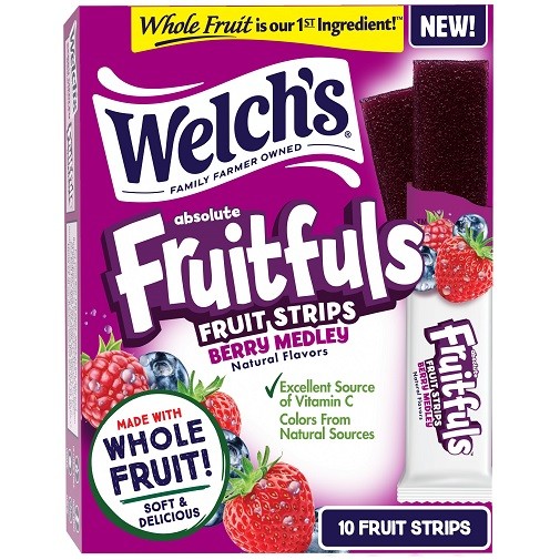 Welch's Absolute Fruitfuls Fruit Strips Berry Medley