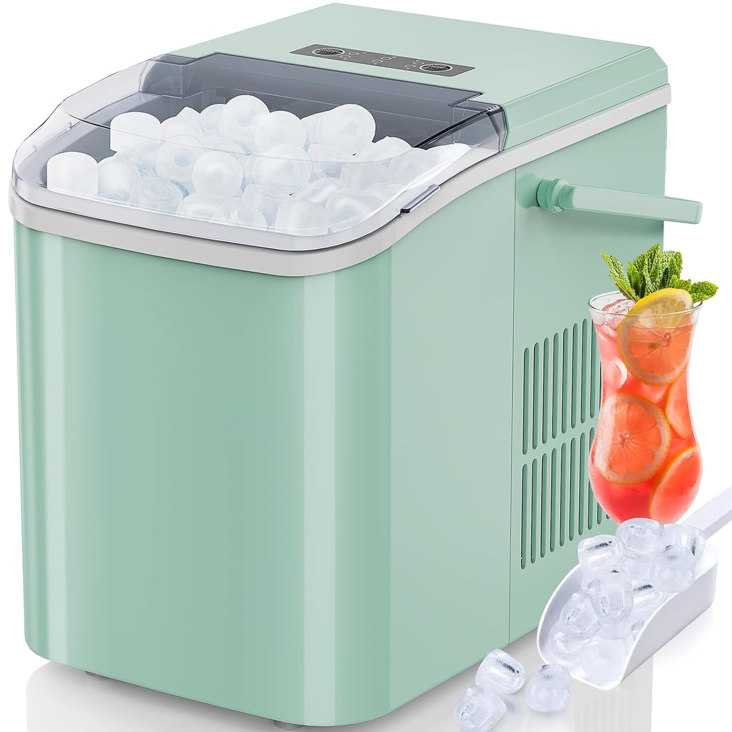 Countertop Bullet Ice Maker Portable Ice Machine with Ice Scoop 26lbs/24hrs