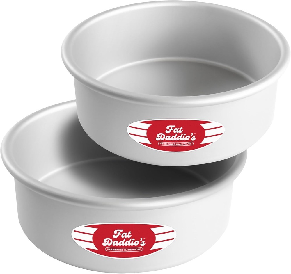 Durable Round Cake Pans 8x3", 2 Pc