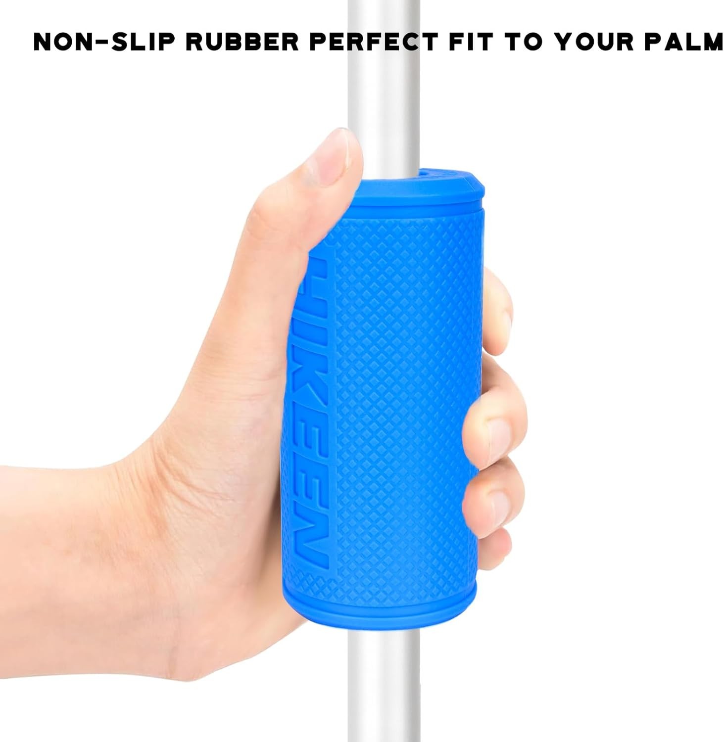 Thick Bar Dumbbell Grips,Non Slip Hard Rubber Barbell Grips-2.25" Outer Diameter